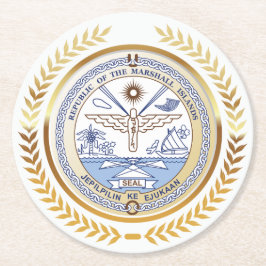 Marshall Islands Seal Underlägg Papper Rund
