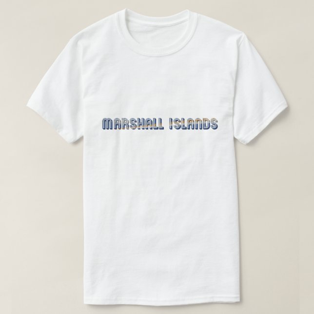 Marshall Islands Typography Flagga Färg Tröja (Design framsida)