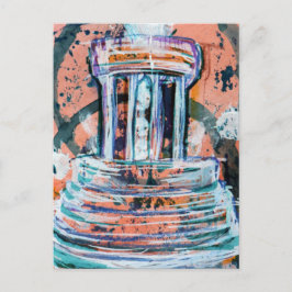 Marshall Michigan Brooks Memorial Fountain Turist Vykort