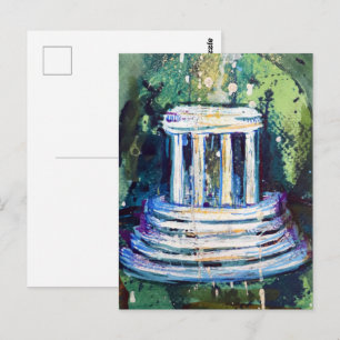 Marshall Michigan Fontän Abstrakt Art Vykort