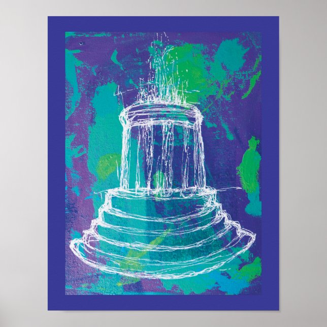 Marshall Michigan Fountain                         Poster (Framsidan)