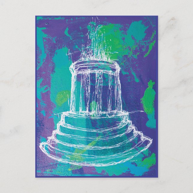 Marshall Michigan Fountain                         Vykort (Framsida)