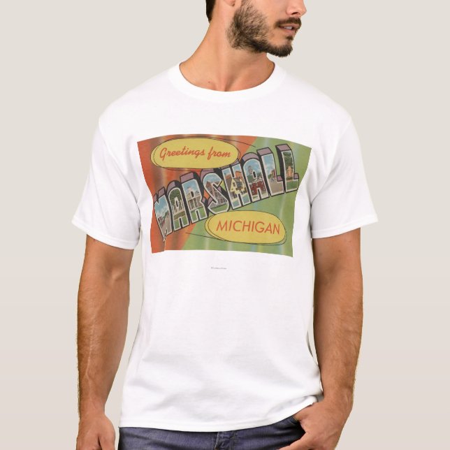 Marshall Michigan - stora brevplatser Tröja (Framsida)