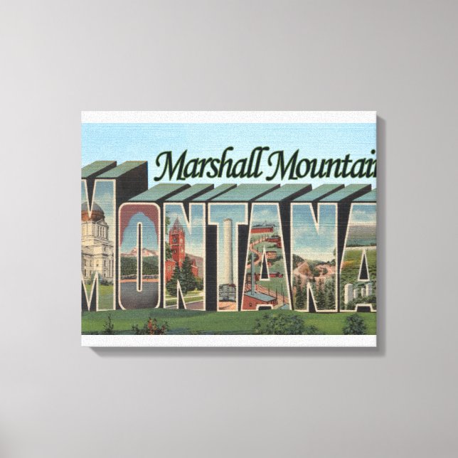 Marshall Mountain, Montana Canvastryck (Framsida)