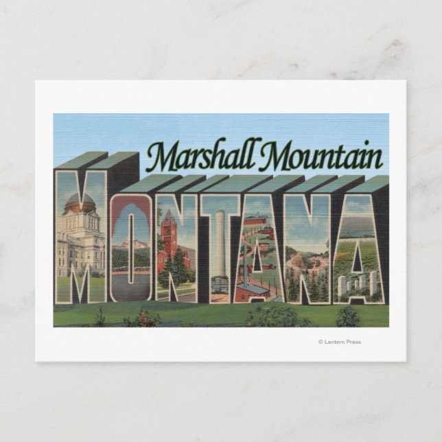 Marshall Mountain, Montana Vykort (Framsida)