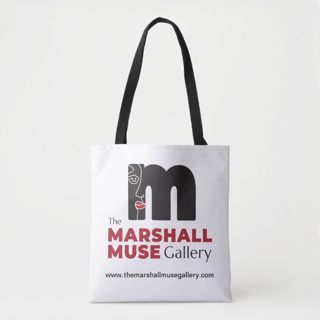 Marshall Muse Gallery Logotyp, Greensboro NC Tygkasse (Framsida)
