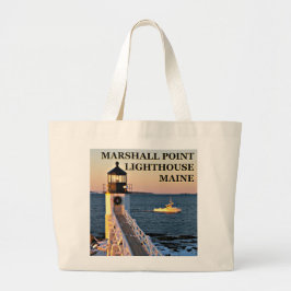 Marshall Point fyr, Maine Jumbo Tote Bag Jumbo Tygkasse
