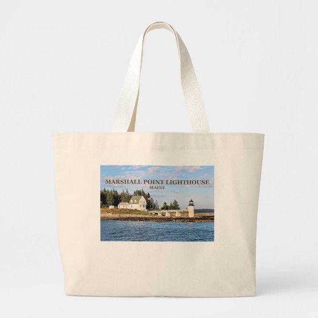 Marshall Point fyr, Maine Jumbo Tote Bag Tygkasse (Framsidan)