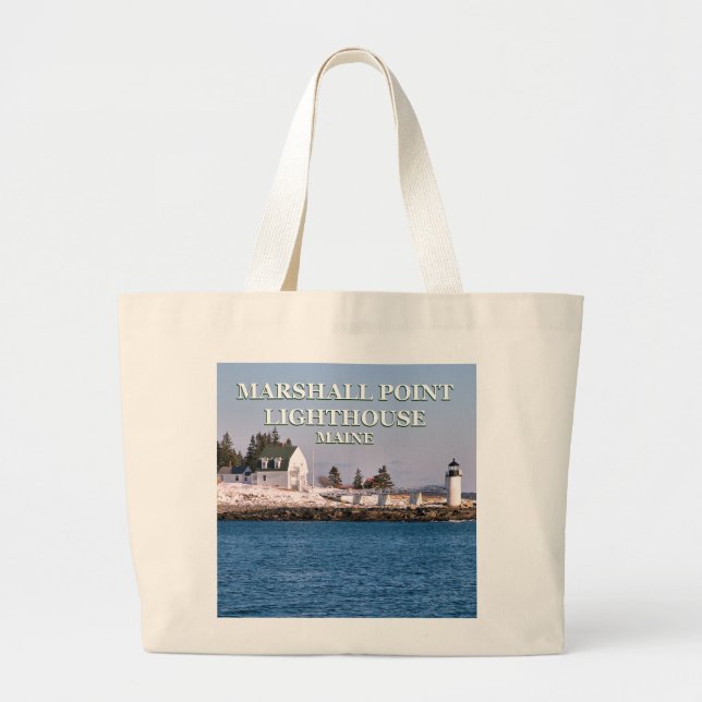 Marshall Point fyr, Maine Jumbo Tote Bag Tygkasse (Framsidan)