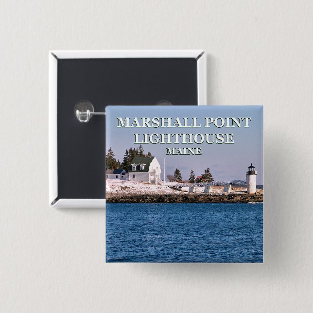 Marshall Point fyr, Maine-knapp Knapp (Framsida & baksida)