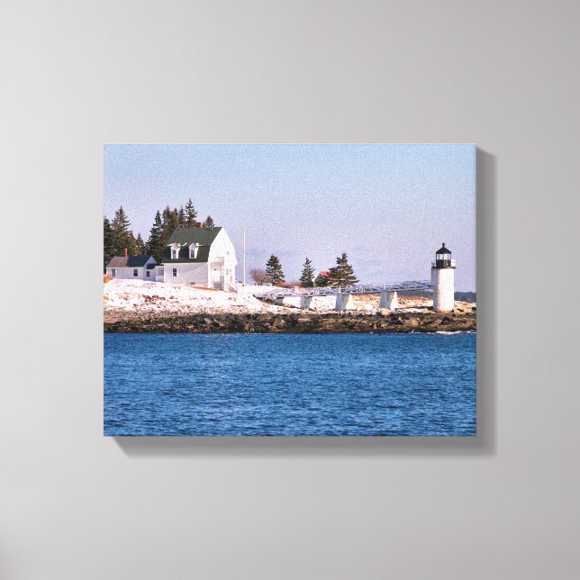 Marshall Point fyr Maine Wrapped Canvas (Framsida)