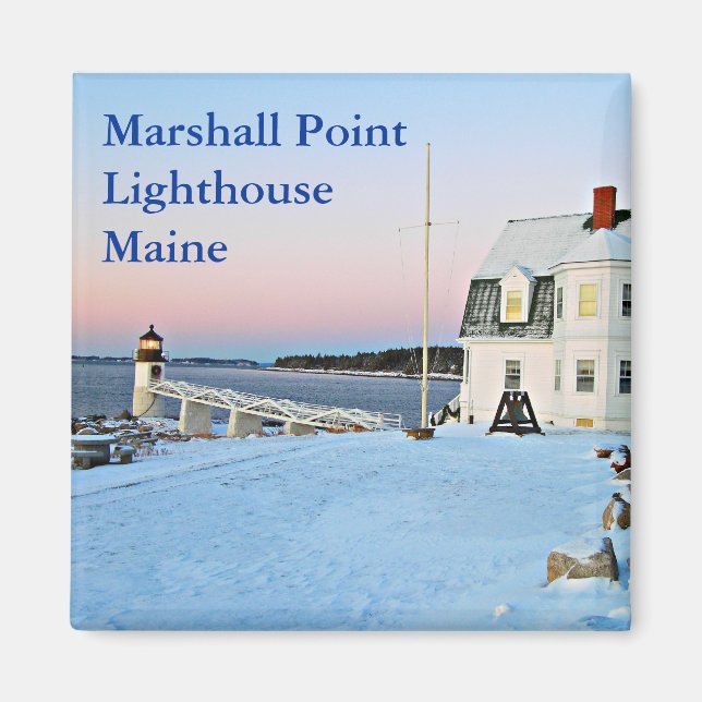Marshall Point fyr, Port Clyde Maine Magnet (Framsidan)