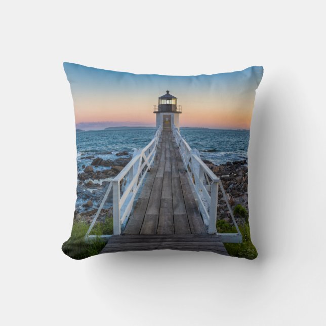 Marshall Point fyr vid Sunset Kudde (Framsida)