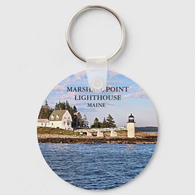 Marshall Point Lighthouse Maine Keychain Nyckelring (Framsida)