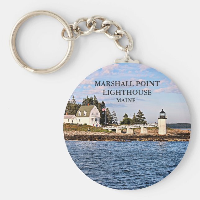 Marshall Point Lighthouse Maine Keychain Nyckelring (Framsidan)