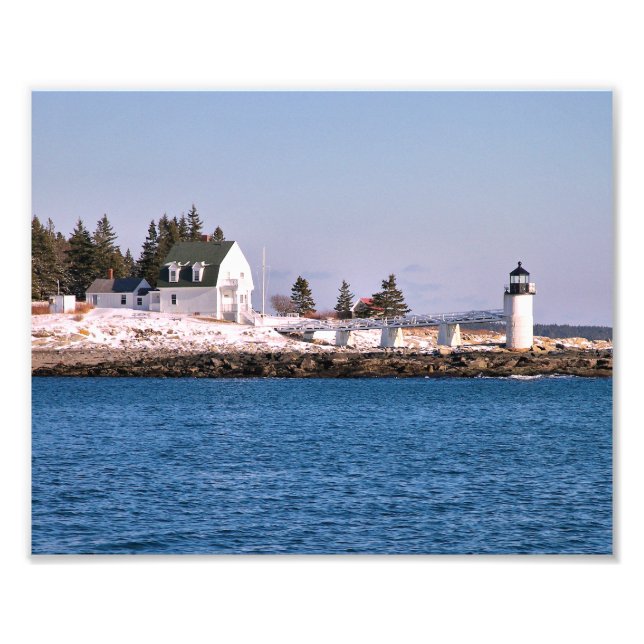 Marshall Point Lighthouse Maine Photo Print Fototryck (Framsidan)