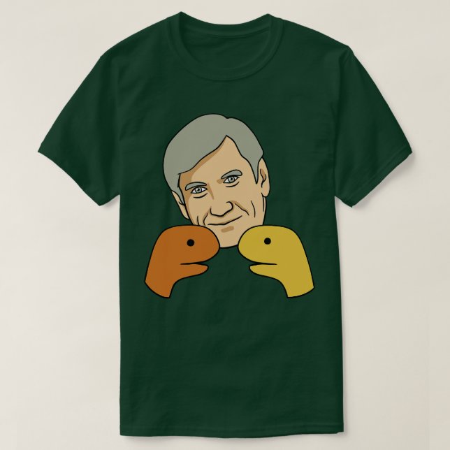 Marshall Rosenberg med två marionetter T Shirt (Design framsida)