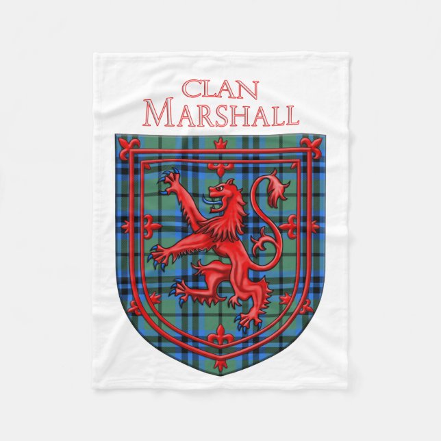 Marshall Tartan Scottish Play Lejonare Rampant Fleecefilt (Framsidan)
