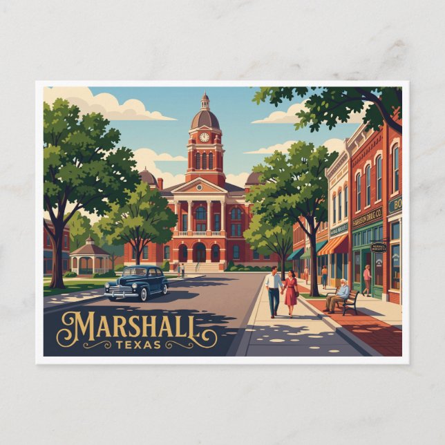 Marshall Texas Vykort (Framsida)