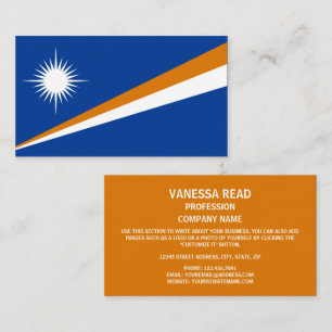 Marshallese Flagga, Flagga Marshallöarna Visitkort