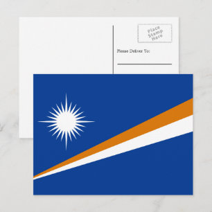 Marshallese Flagga, Flagga Marshallöarna Vykort