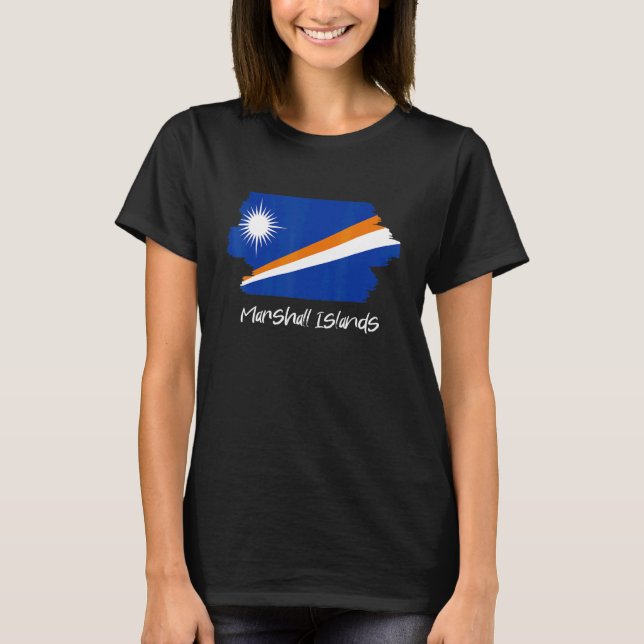 Marshallese Flagga Marshall-öarna T Shirt (Framsida)