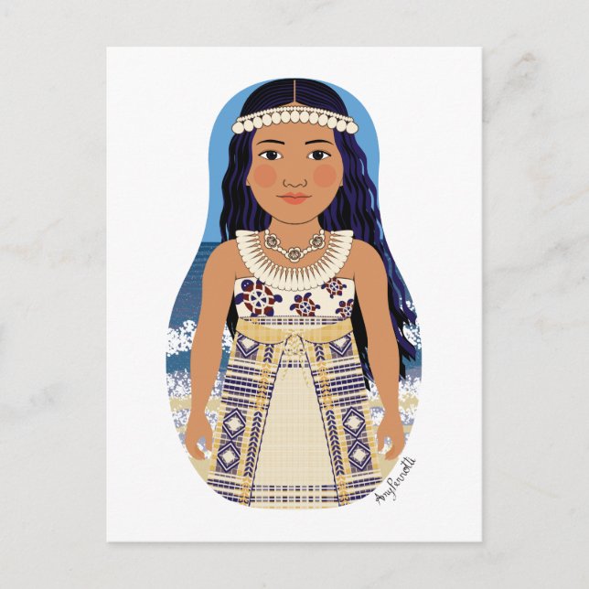 Marshallese Matryoshka Postcard Vykort (Framsida)