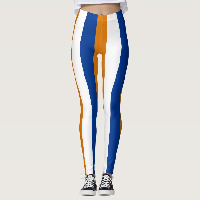 Marshallöarna Flagga Färg Lodrät Stripe Leggings (Framsida)