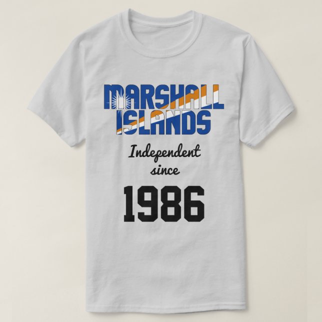 Marshallöarna Flagga Independence Firande T Shirt (Design framsida)
