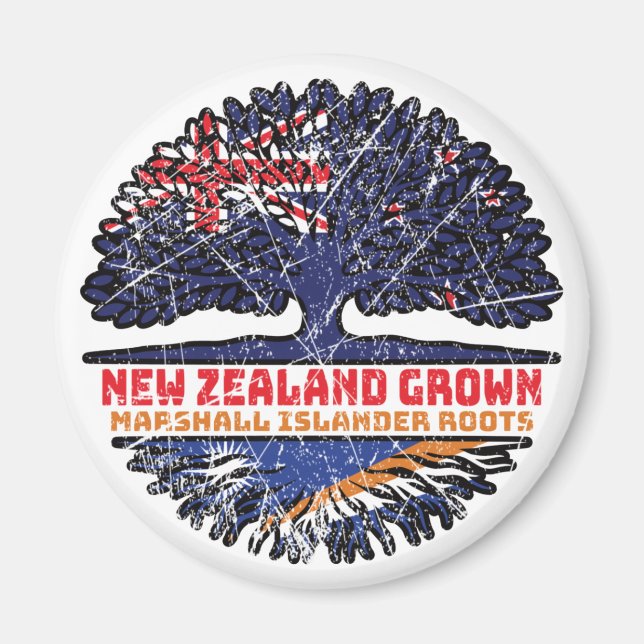 Marshallöarna Islander Nya Zealander Zeeland Magnet (Framsidan)