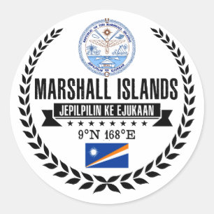 Marshallöarna Runt Klistermärke