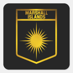 MarshallöarnaEmblem Fyrkantigt Klistermärke