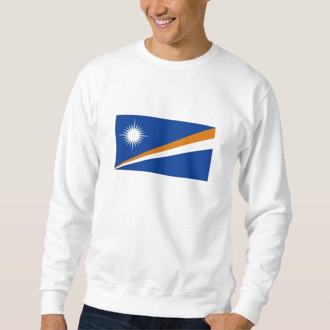 Marshallöarnas flagga lång ärmad tröja (Framsida)