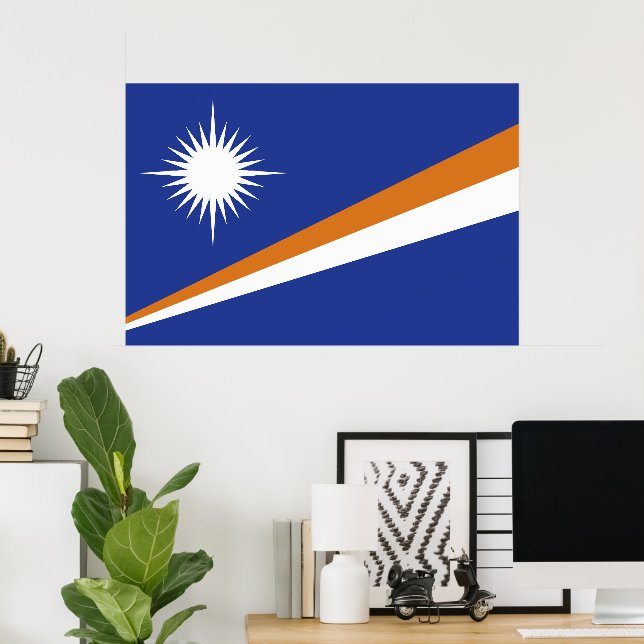 Marshallöarnas flagga poster (Hemmakontoret)