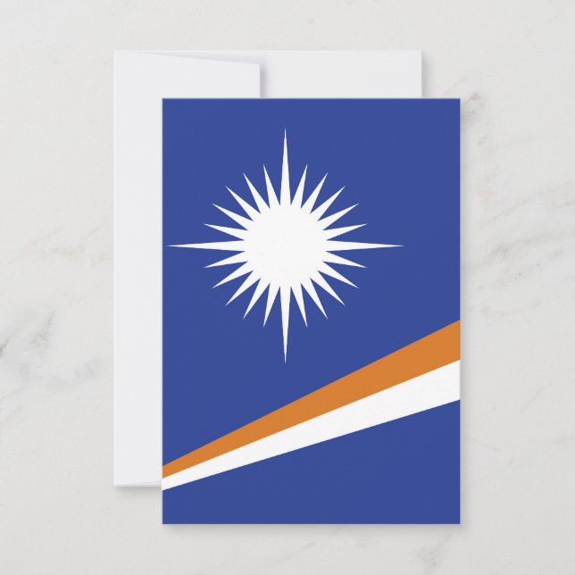 Marshallöarnas flagga tack kort (Framsida)