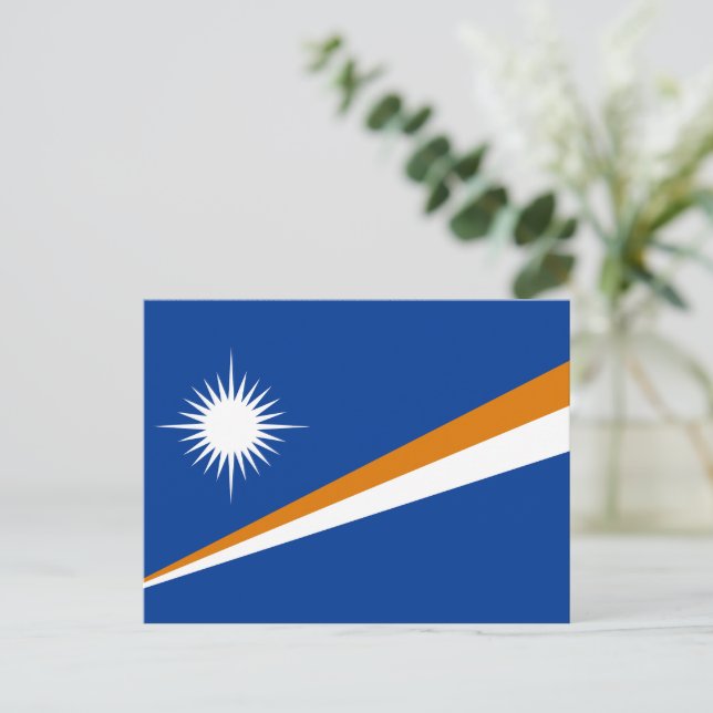Marshallöarnas flagga vykort (Stående Fram)