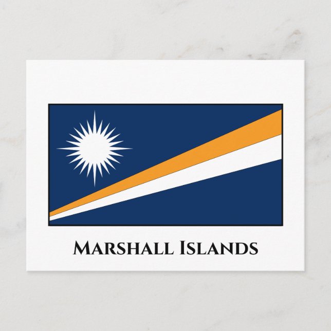 Marshallöarnas flagga vykort (Framsida)