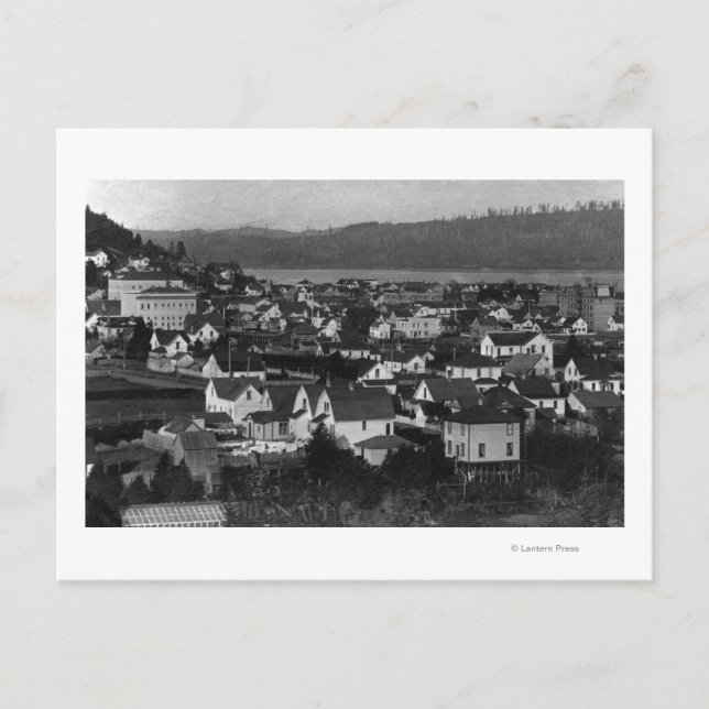Marshfield, Oregon Town View och Vatten Photograf Vykort (Framsida)