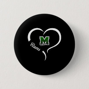 Marshfield Rams Logotyp Halvhjärtslangar Hjärtslån Knapp