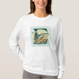 Marshian Women's Salmon Långärmad T-Shirt