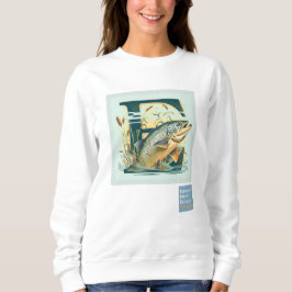 Marshian Women's Salmon Sweatshirt T Shirt