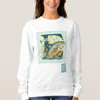 Marshian Women's Salmon Sweatshirt T Shirt