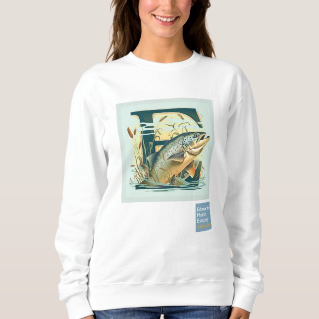 Marshian Women's Salmon Sweatshirt T Shirt (Framsida)
