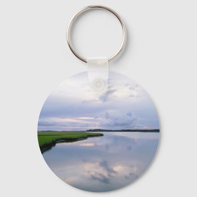 Marshland Sunset Keychain Nyckelring (Framsida)