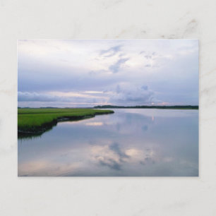 Marshland Sunset Postcard Vykort