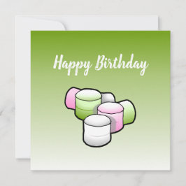 Marshmallow Birthday Card Kort
