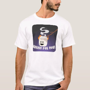 Marshmallow Burnin for You Tecknad Roligt T-shirt