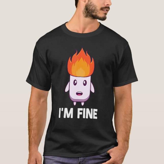 Marshmallow Campfire Roasting Chocolate Smore Camp T Shirt (Framsida)