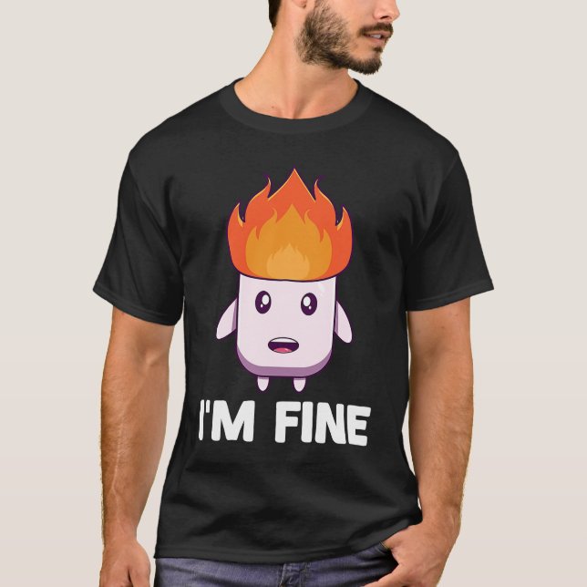 Marshmallow Campfire Roasting Chocolate Smore Camp T Shirt (Framsida)