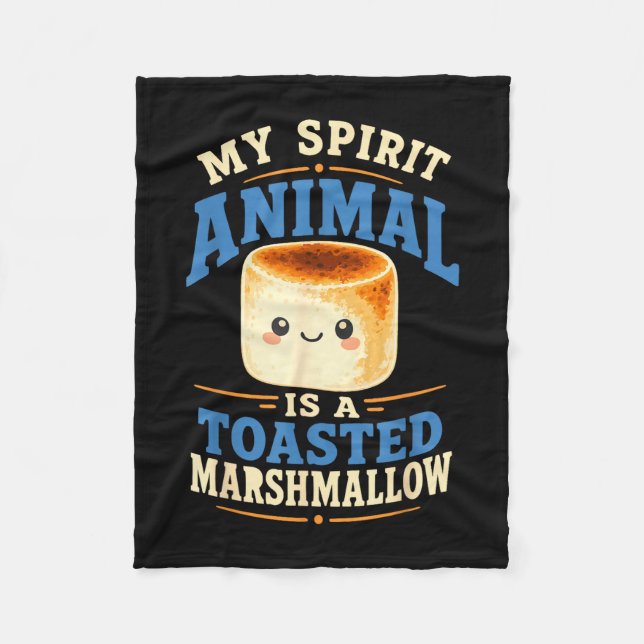 Marshmallow campfire s'mores  fleecefilt (Framsidan)
